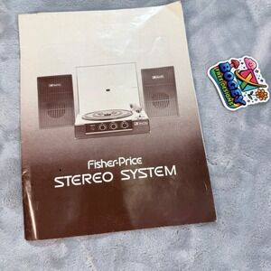 Fisher Price Stereo System Record Player Turntable With Speakers 1983 Manual